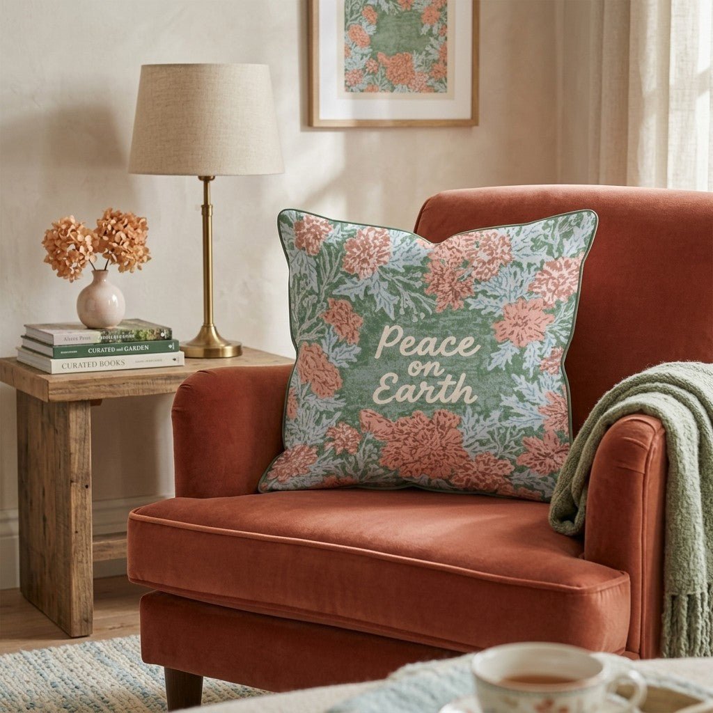 Peace on Earth Throw Pillow - Hillcroft Home