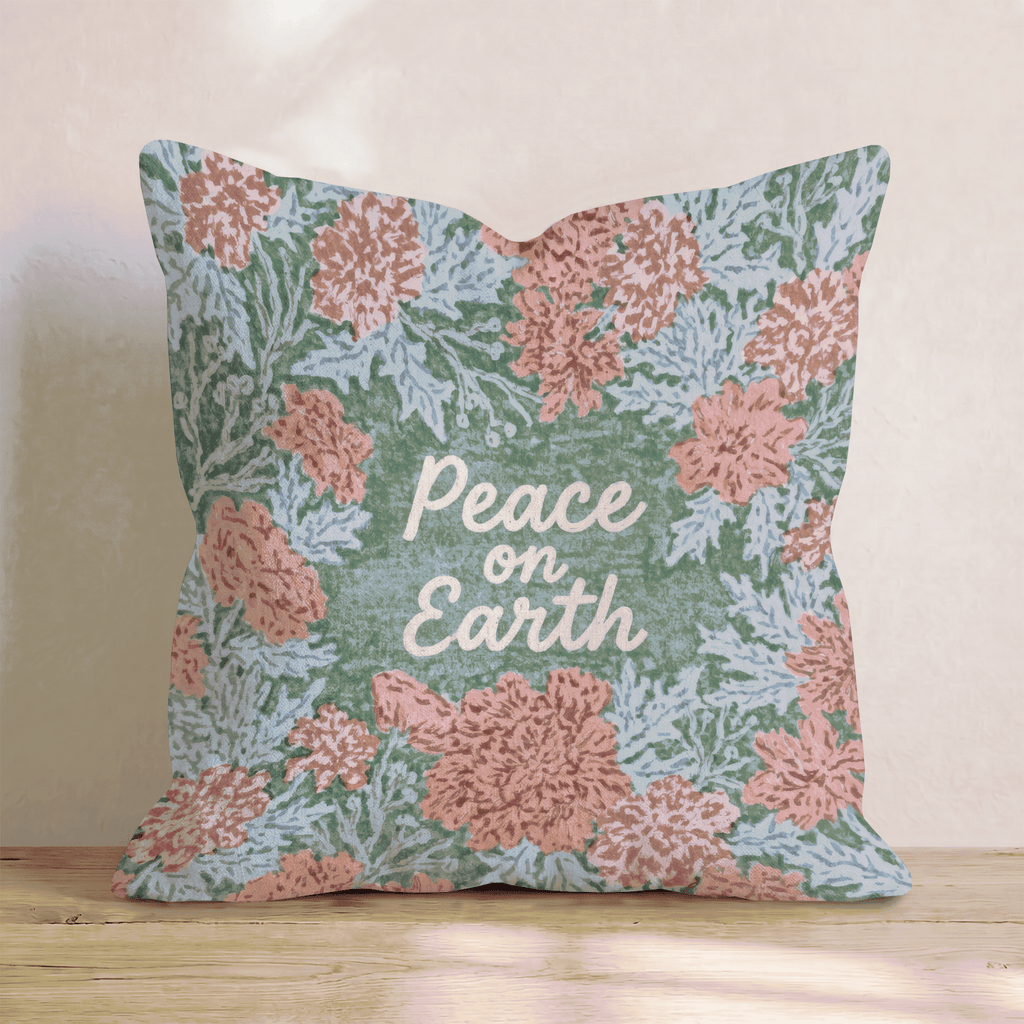 Peace on Earth Throw Pillow - Hillcroft Home