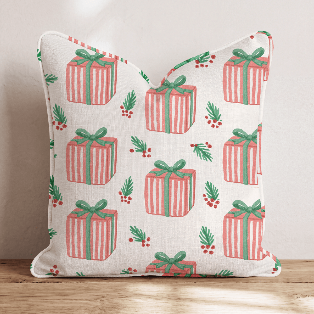Peace & Presents Throw Pillow throw pillow - Hillcroft Home