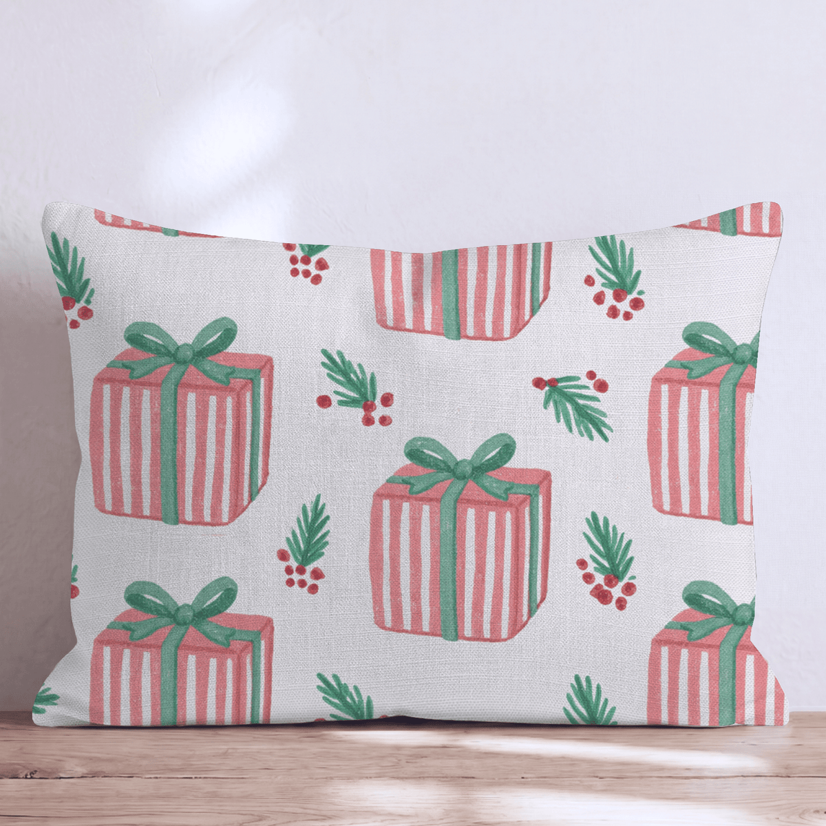 Peace & Presents Throw Pillow throw pillow - Hillcroft Home