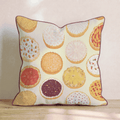 Peach, Apple, And Cocnut Cream Pies Throw Pillow - Hillcroft Home