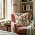 Peach Peony Garden Throw Pillow - Hillcroft Home