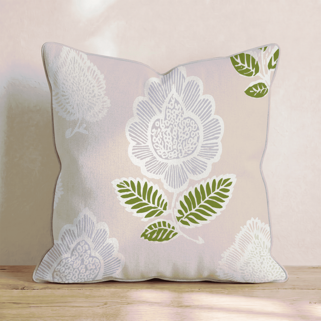 Peach Pretty Damask Throw Pillow - Hillcroft Home