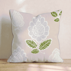 Peach Pretty Damask Throw Pillow - Hillcroft Home