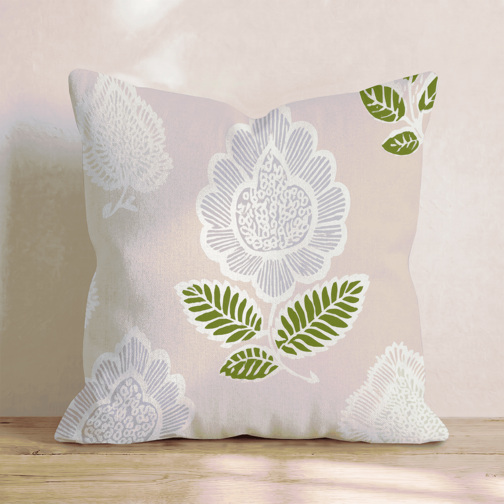 Peach Pretty Damask Throw Pillow - Hillcroft Home