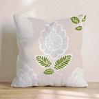 Peach Pretty Damask Throw Pillow - Hillcroft Home