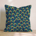 Peacock Eye Gold Throw Pillow - Hillcroft Home
