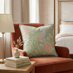 Peacock Garden Throw Pillow - Hillcroft Home