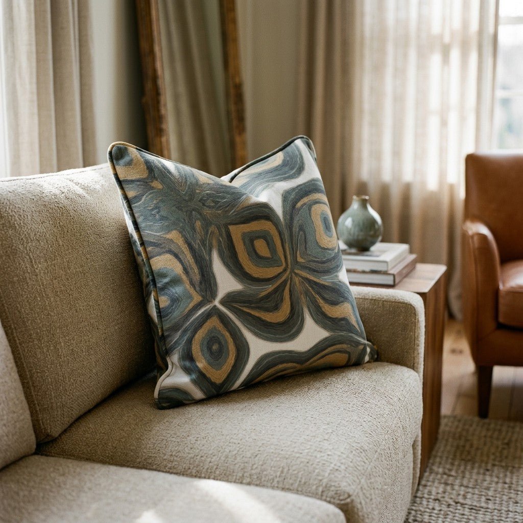 Peacock Green Throw Pillow - Hillcroft Home