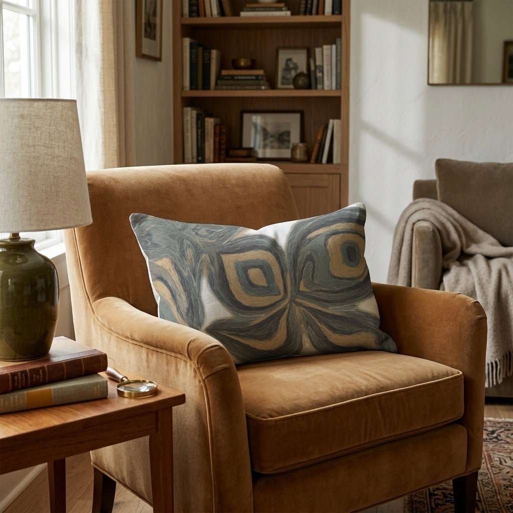 Peacock Green Throw Pillow - Hillcroft Home