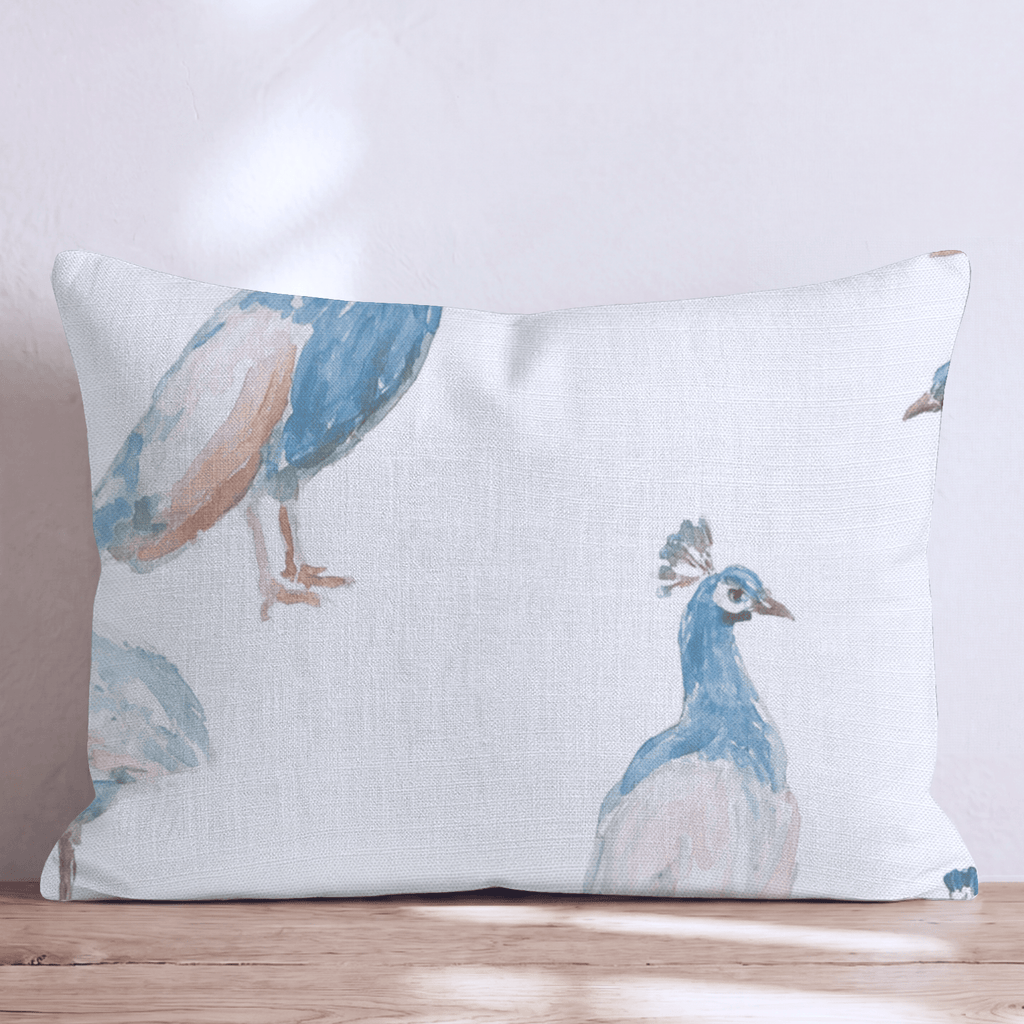 Peacock Season Throw Pillow - Hillcroft Home
