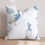 Peacock Season Throw Pillow - Hillcroft Home