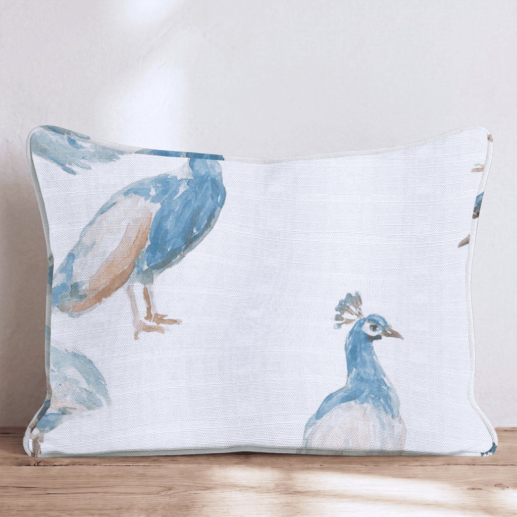 Peacock Season Throw Pillow - Hillcroft Home