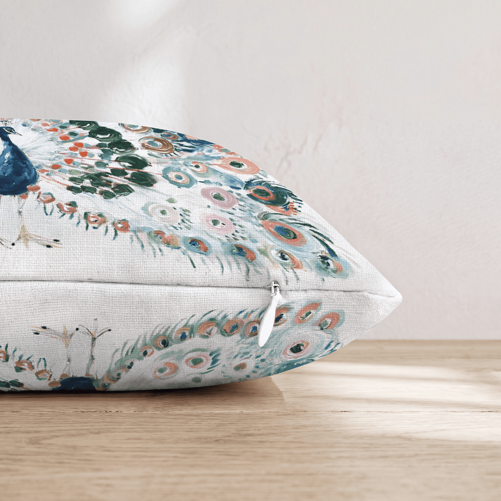 Peacock Throw Pillow - Hillcroft Home