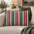 Pearl Garland Stripe Throw Pillow throw pillow - Hillcroft Home