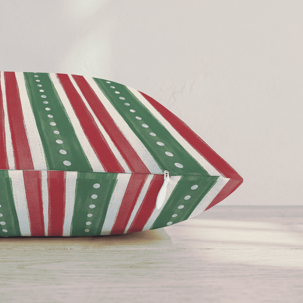 Pearl Garland Stripe Throw Pillow throw pillow - Hillcroft Home