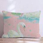 Pearl Swans Throw Pillow - Hillcroft Home
