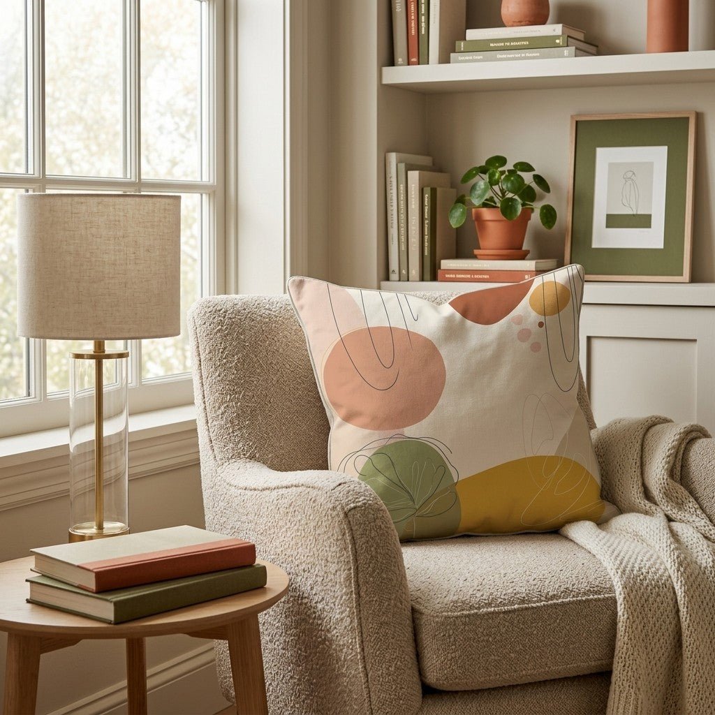 Pebble Line Scatter Throw Pillow - Hillcroft Home