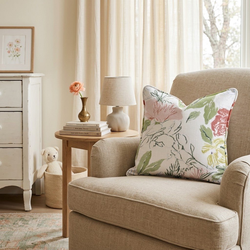 Pencil Petal Two Throw Pillow - Hillcroft Home