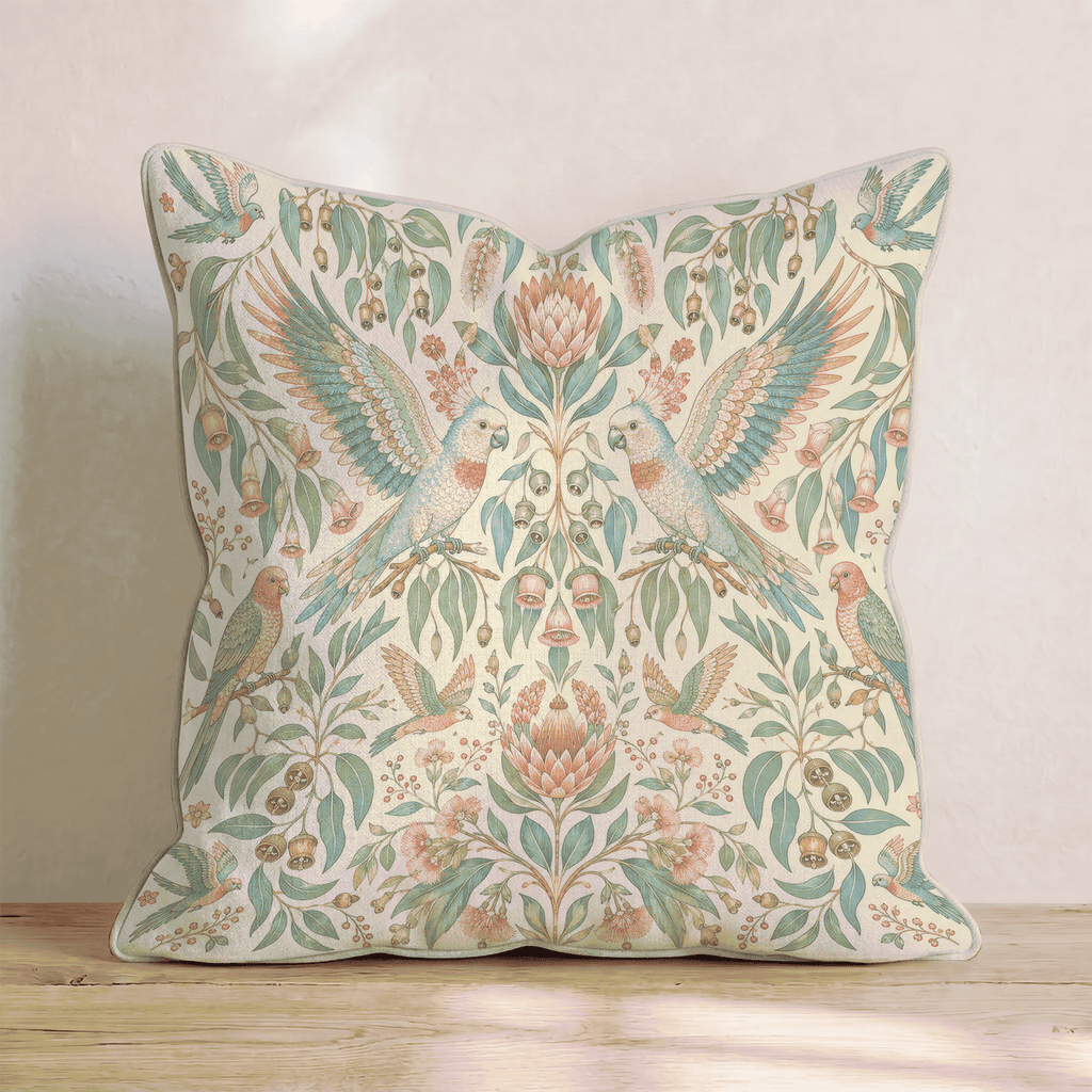 Penelope Parrot Throw Pillow - Hillcroft Home