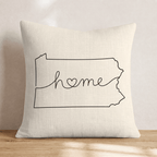 Pennsylvania Home Throw Pillow - Hillcroft Home