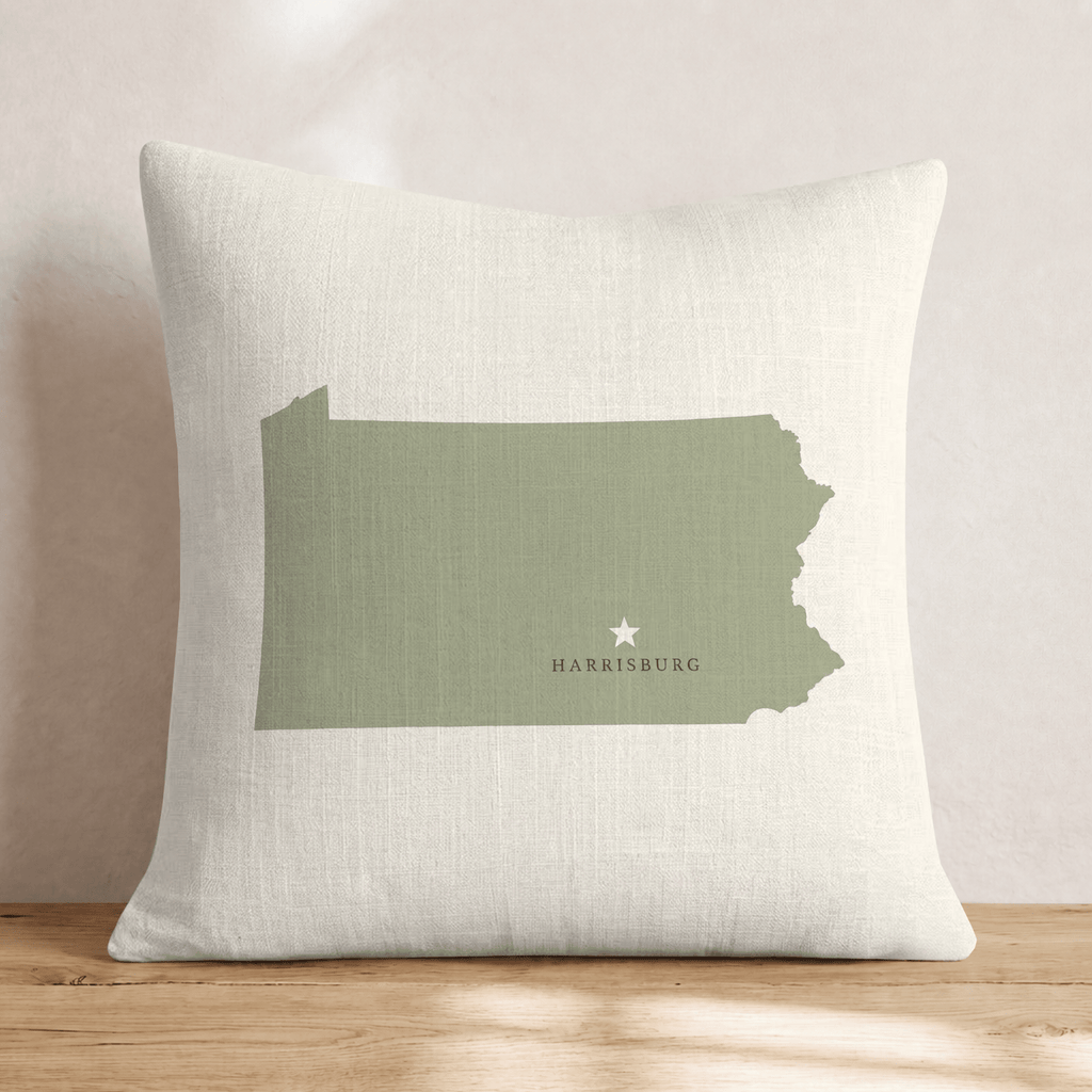 Pennsylvania State Capital Throw Pillow - Hillcroft Home
