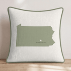 Pennsylvania State Capital Throw Pillow - Hillcroft Home