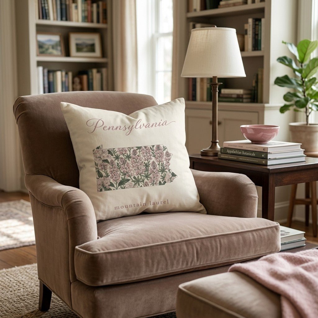 Pennsylvania State Flower Throw Pillow - Hillcroft Home