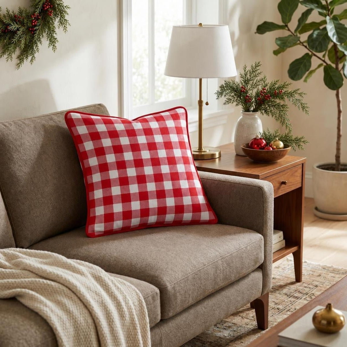 Pepper Cross Throw Pillow throw pillow - Hillcroft Home