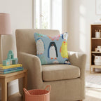 Pepper Penguins Throw Pillow - Hillcroft Home