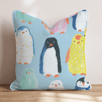 Pepper Penguins Throw Pillow - Hillcroft Home