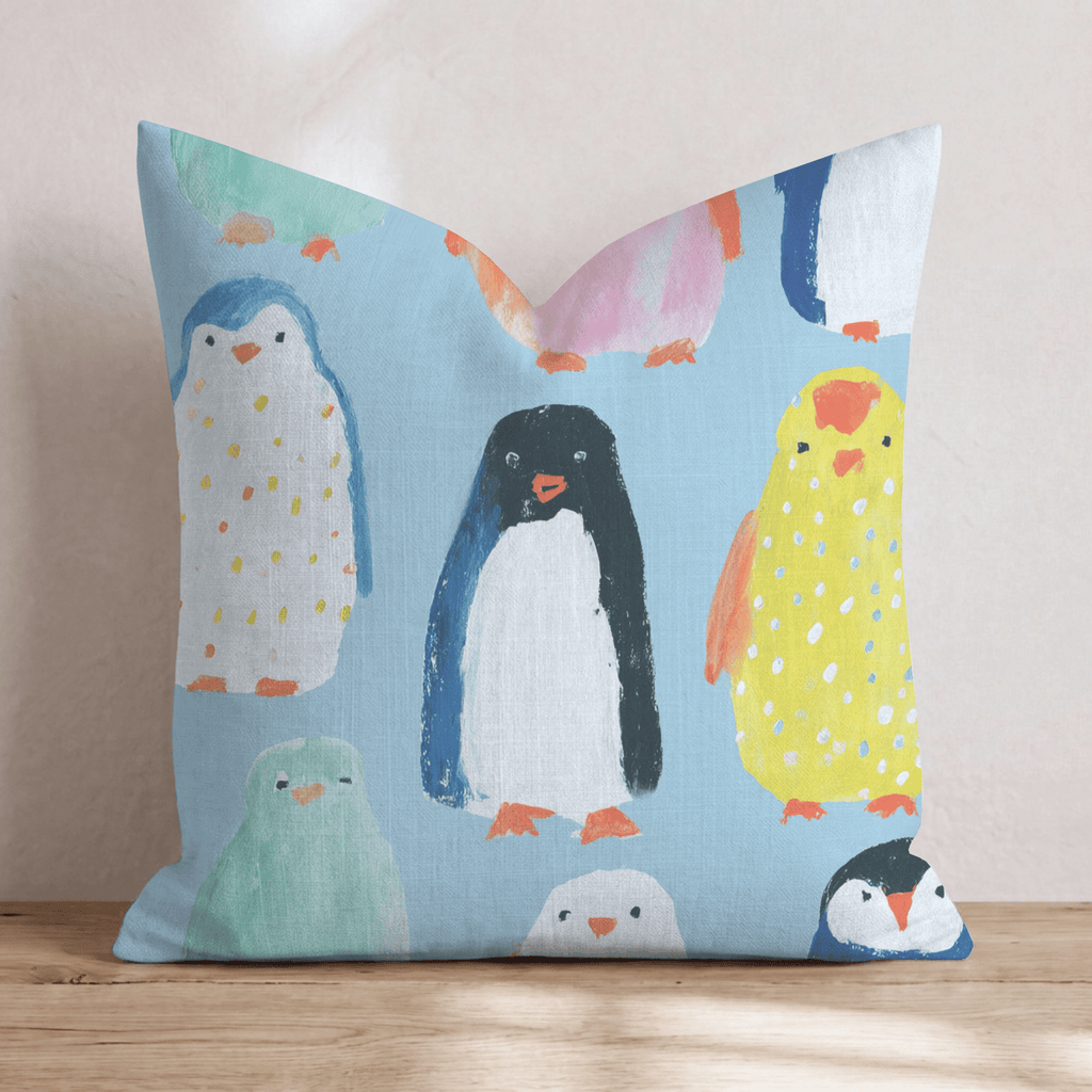 Pepper Penguins Throw Pillow - Hillcroft Home