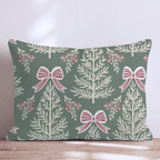 Peppermint Bows Throw Pillow throw pillow - Hillcroft Home