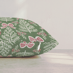 Peppermint Bows Throw Pillow throw pillow - Hillcroft Home
