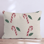 Peppermint & Greenery Throw Pillow throw pillow - Hillcroft Home