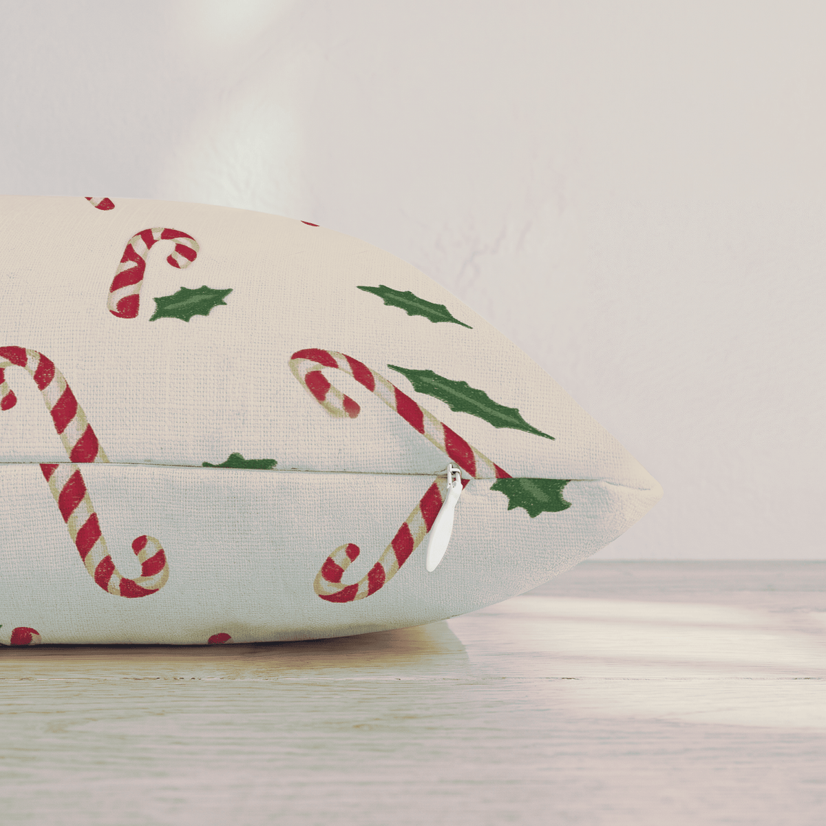 Peppermint & Greenery Throw Pillow throw pillow - Hillcroft Home