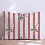 Peppermint Holly Throw Pillow throw pillow - Hillcroft Home