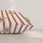 Peppermint Holly Throw Pillow throw pillow - Hillcroft Home