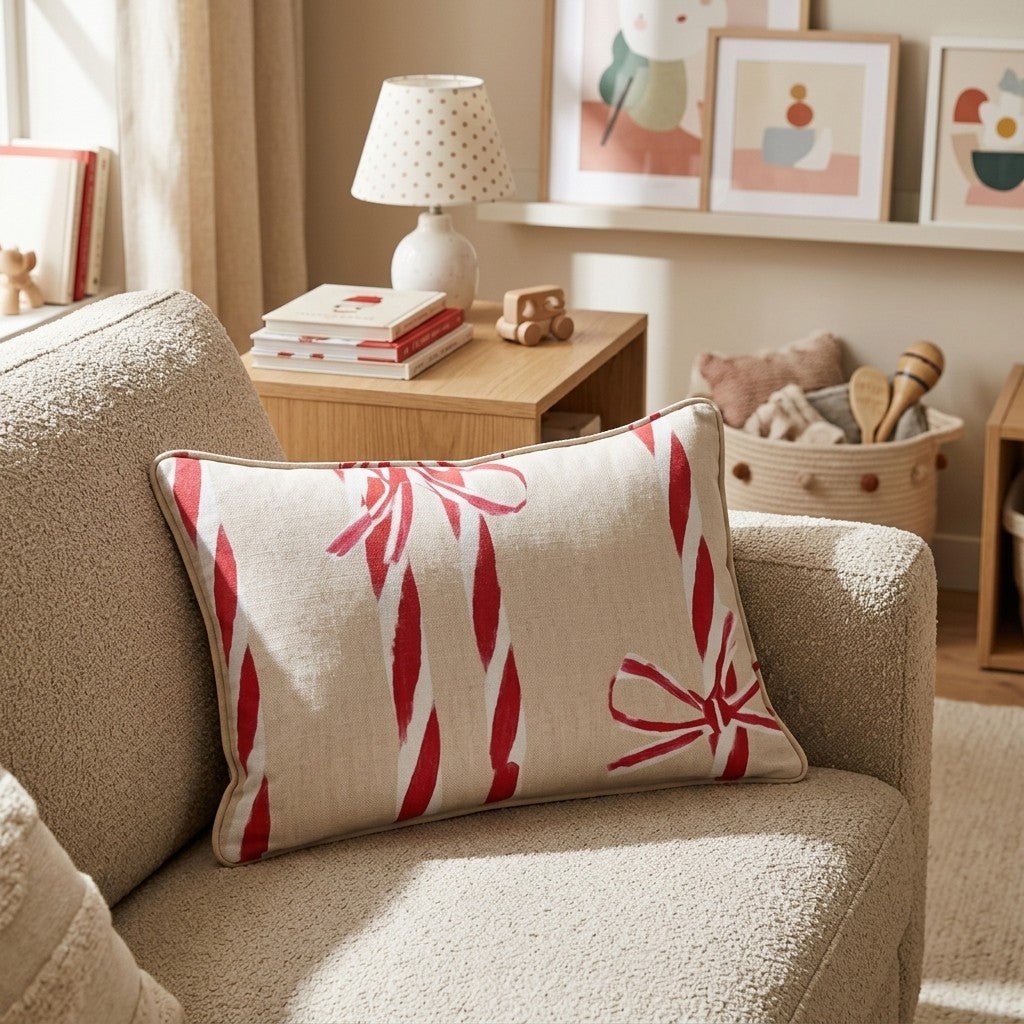 Peppermint String Throw Pillow - Hillcroft Home