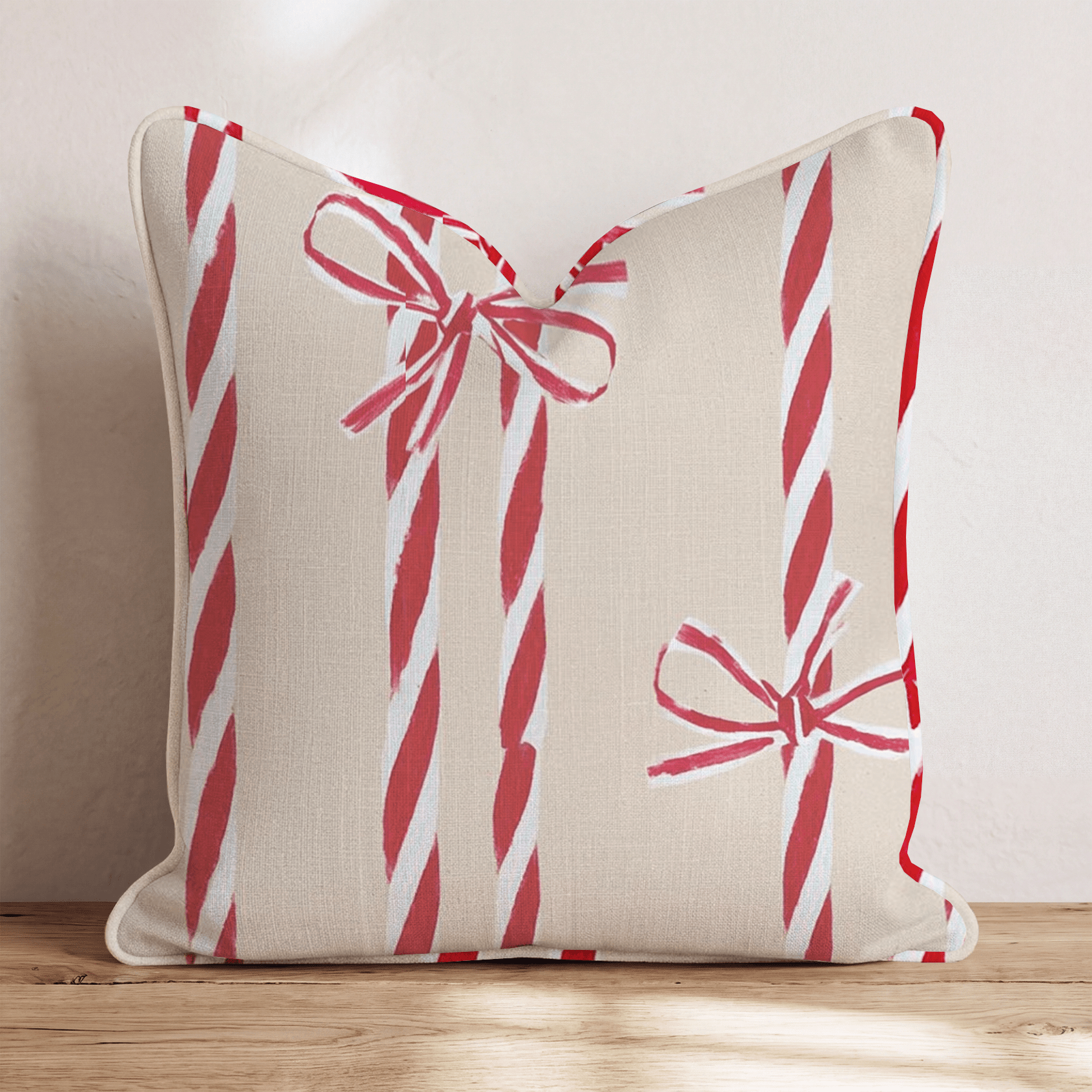 Peppermint String Throw Pillow - Hillcroft Home