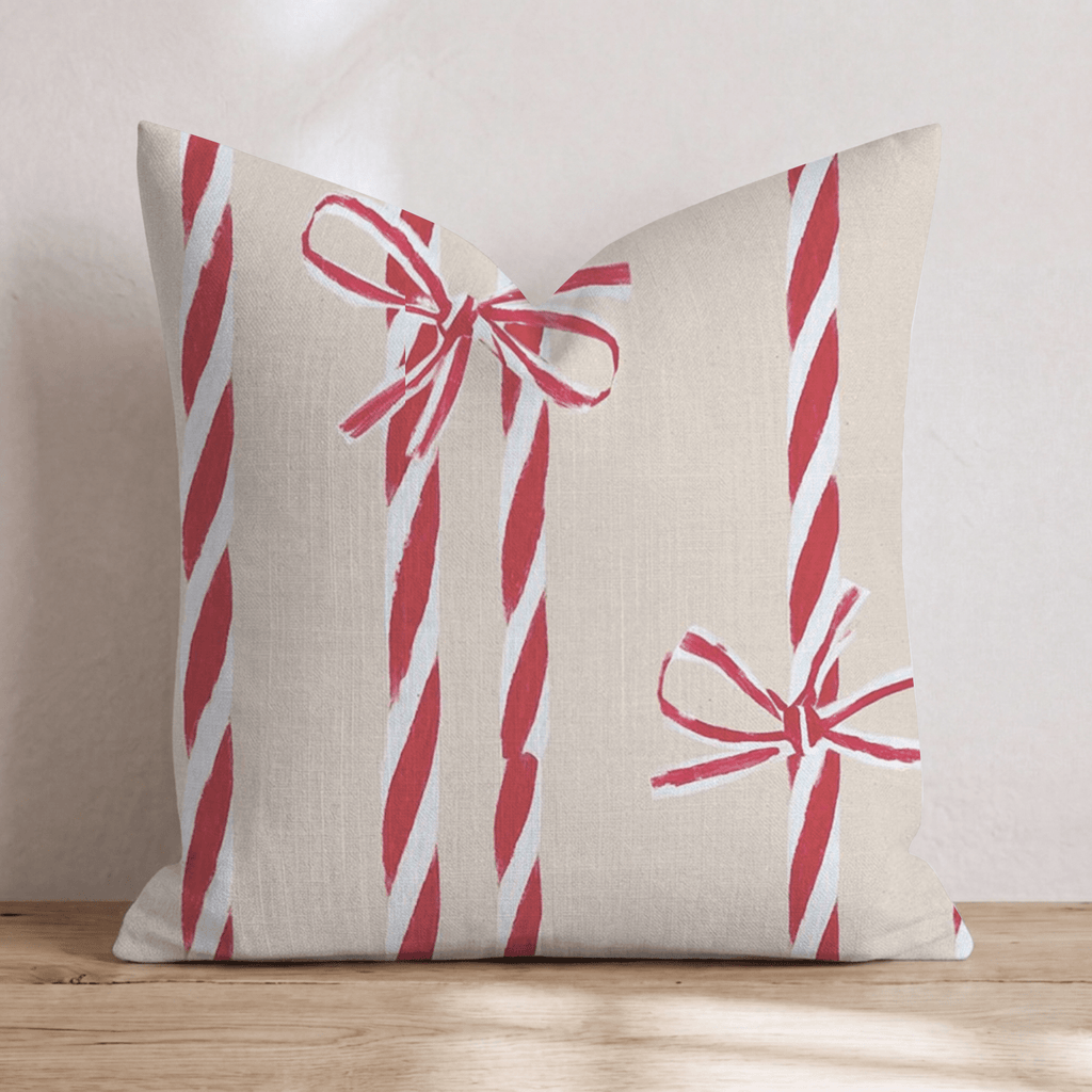 Peppermint String Throw Pillow - Hillcroft Home
