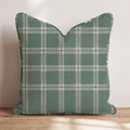 Peppermint Windowpane Spruce Throw Pillow throw pillow - Hillcroft Home