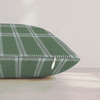 Peppermint Windowpane Spruce Throw Pillow throw pillow - Hillcroft Home