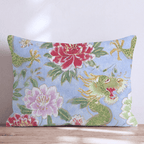 Periwinkle Dragons Throw Pillow - Hillcroft Home
