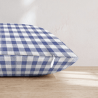 Periwinkle Fine Gingham Throw Pillow - Hillcroft Home