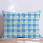 Periwinkle Gingham Throw Pillow - Hillcroft Home