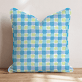 Periwinkle Gingham Throw Pillow - Hillcroft Home