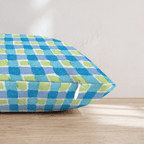 Periwinkle Gingham Throw Pillow - Hillcroft Home