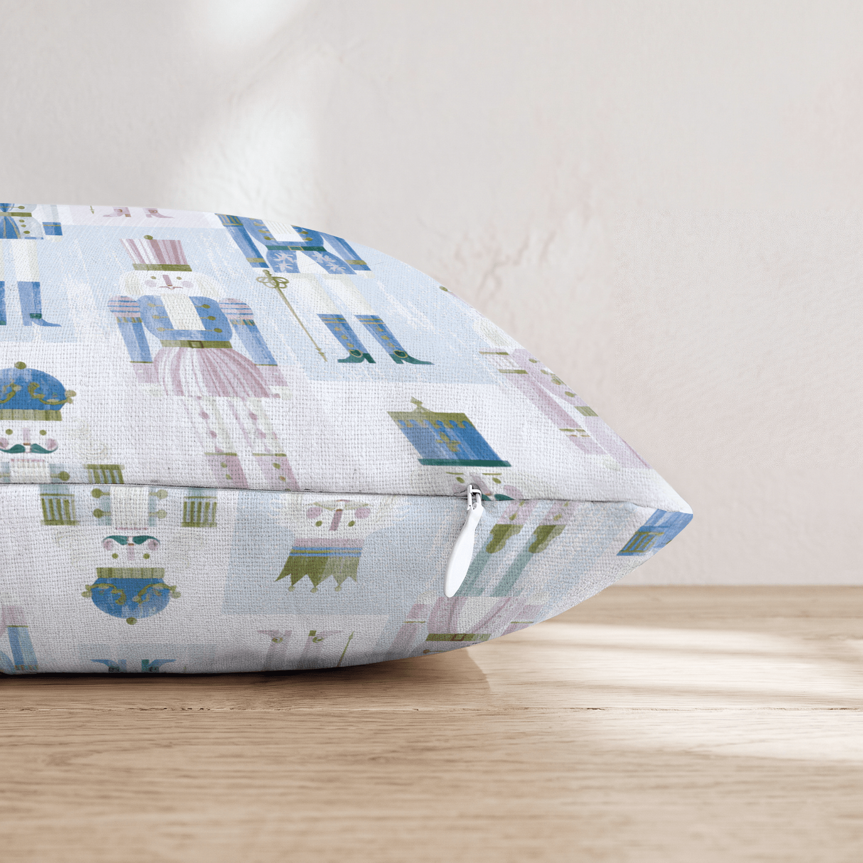 Periwinkle Nutcrackers Throw Pillow - Hillcroft Home