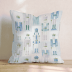 Periwinkle Nutcrackers Throw Pillow - Hillcroft Home